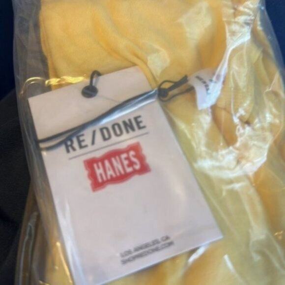 Redone Relaxed Cotton Beach Tank Yellow M - Picture 7 of 7